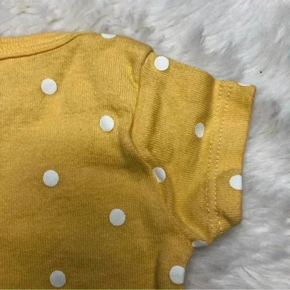 Gerber Onesie Diaper Shirt Yellow / White Polka Dots  Size Newborn - Picture 13 of 16